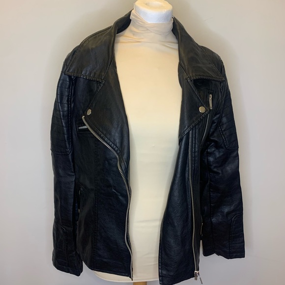 Moto style Leather Jacket - Picture 1 of 3